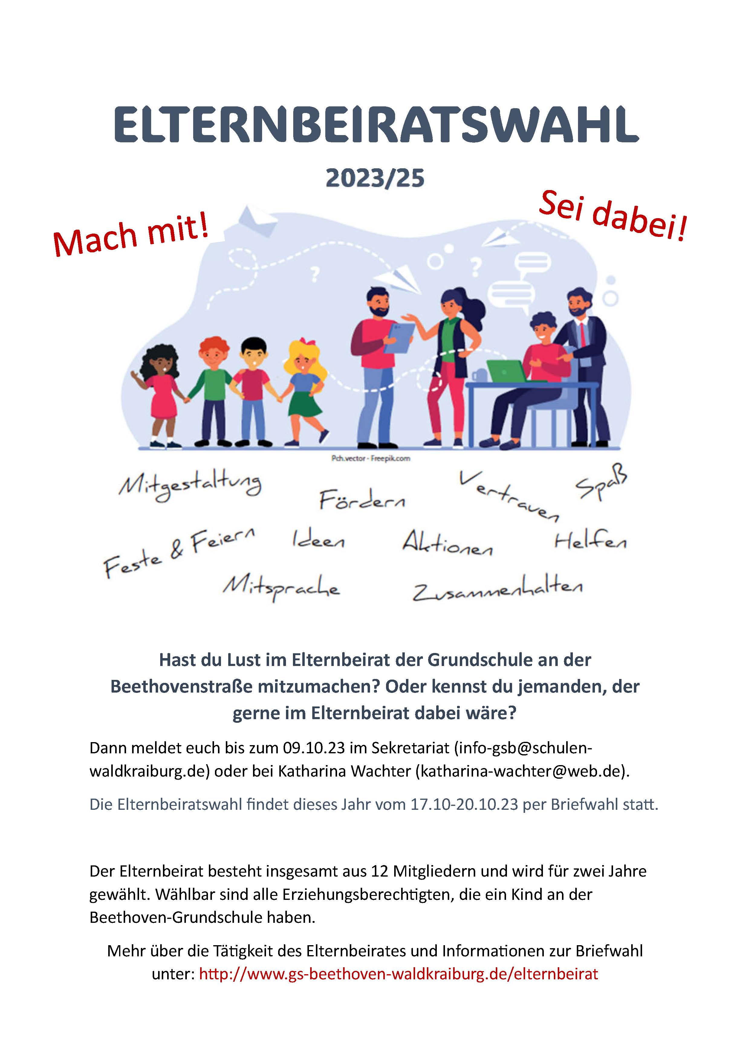 Aufruf zur Elternbeiratskandidatur-Flyer